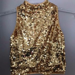 Gold sequin jazz costume